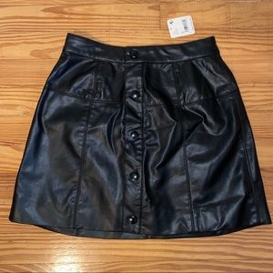 NWT FREE PEOPLE LEATHER MINI SKIRT